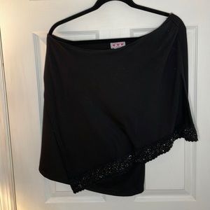 Black one shoulder blouse